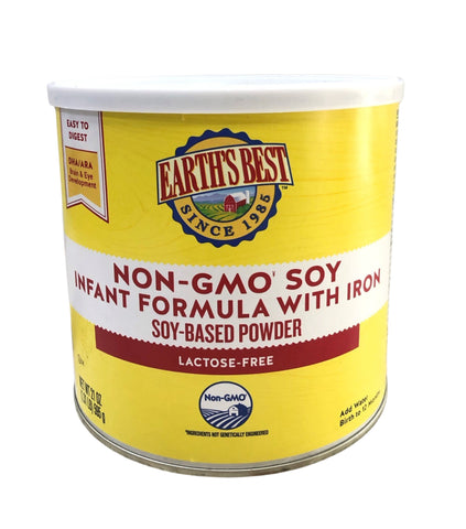 Earth's Best Non-GMO Plant Based Infant Formula 21 oz Powder (Case of 4)