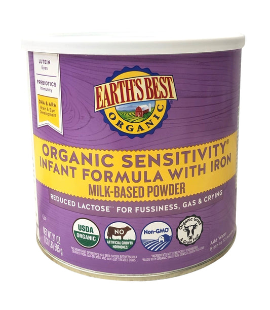 Earth's Best Organic Sensitivity Infant Formula 21 oz Powder (1 Can)