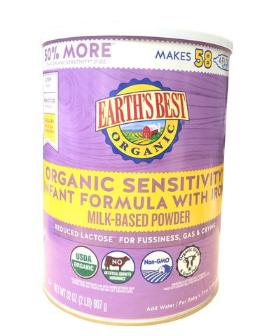 Earth's Best Organic Sensitivity Infant Formula 32 oz Powder (1 Can)