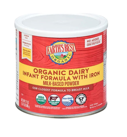 Earth’s Best Organic Infant Formula 21 oz Powder (1 Can)