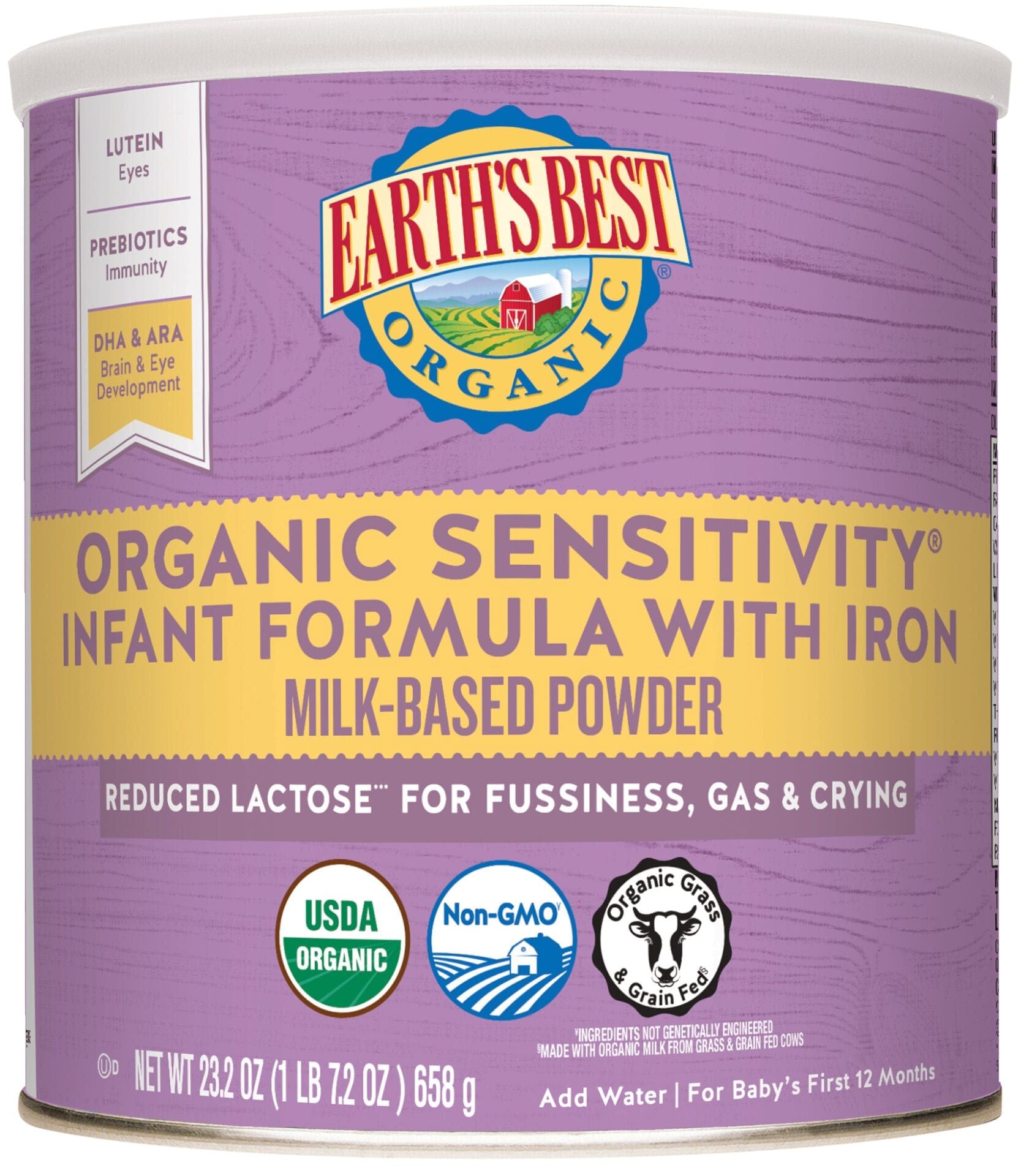 Earth's Best Organic Sensitivity Infant Formula 23.2 oz Powder (Case of 4)