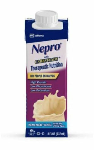Nepro with Carbsteady Theraputic Nutrition Shake Homemade Vanilla 8 fl oz (Case of 24)