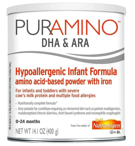 Puramino DHA & ARA Hypoallergenic Infant Formula 14.1 oz Powder (Case of 4)