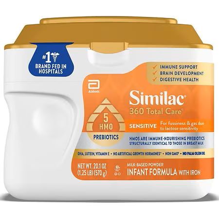 Similac 360 Total Care Sensitive Infant Formula 20.1 oz Powder (Case of 4)